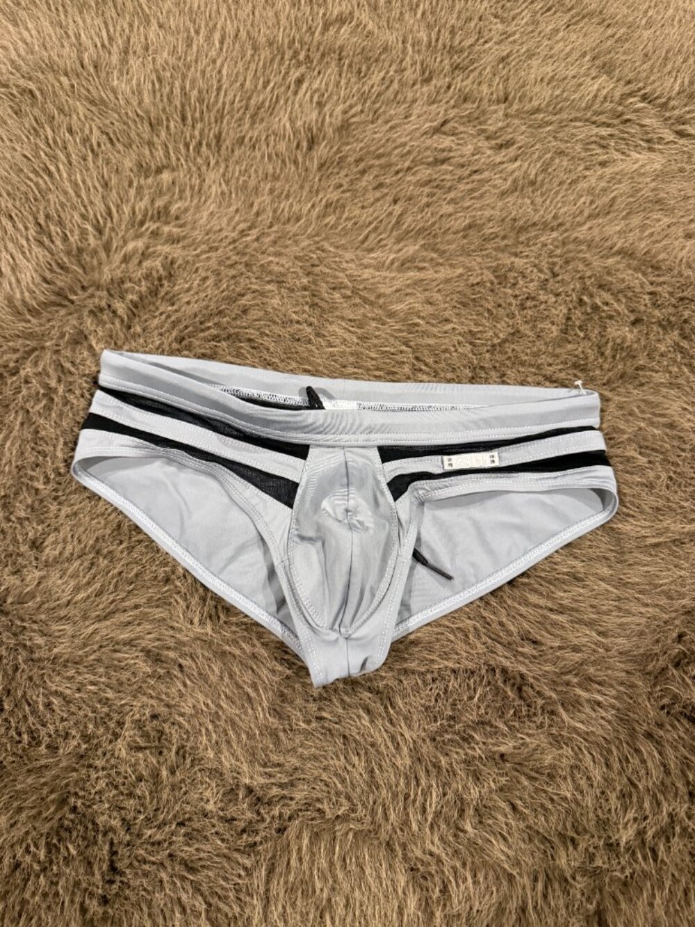 Gregg Homme Men's Swim Brief Size Medium Gray and Black Like New - Picture 4 of 9